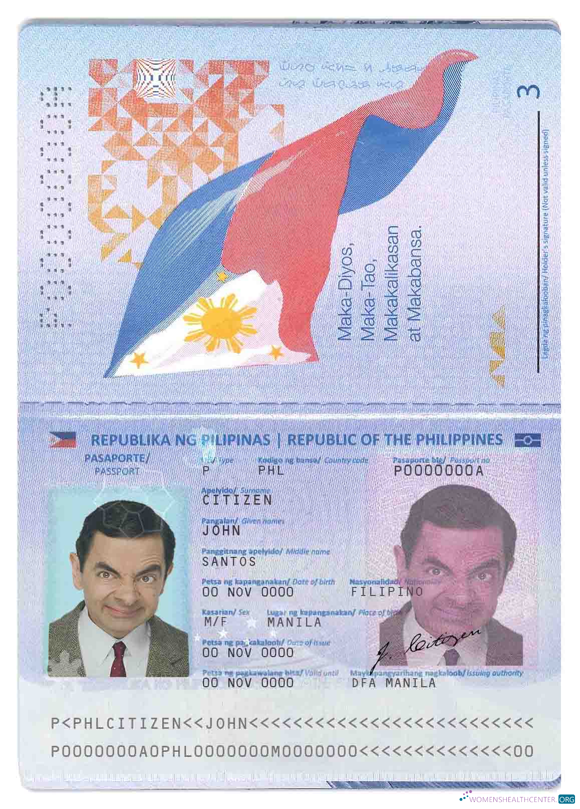 Download Philippines passport Photoshop template